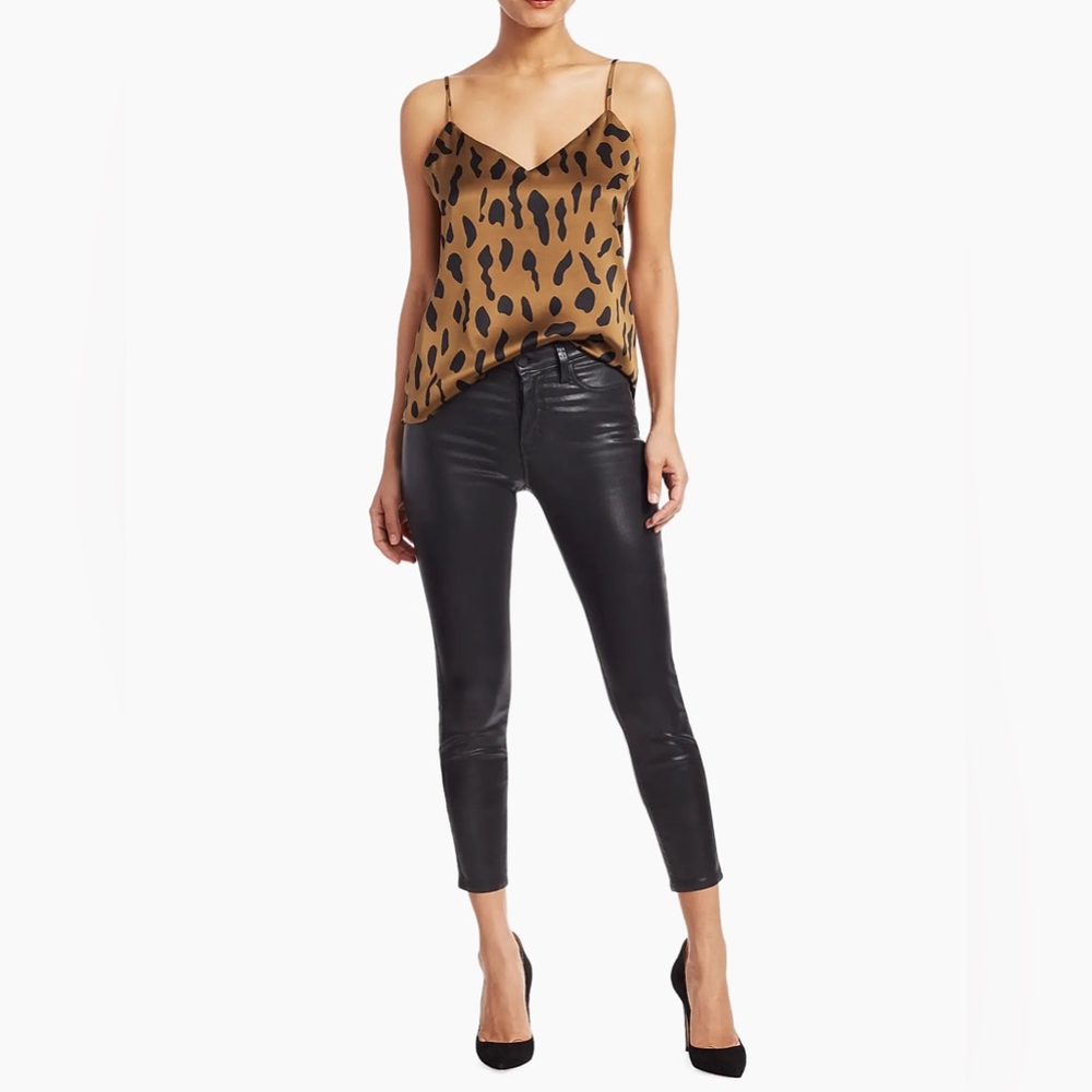 L'AGENCE‎ Marguerite Mid-Rise Skinny Ankle Coated Jeans in Black women’s 28 (6)
